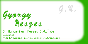 gyorgy meszes business card